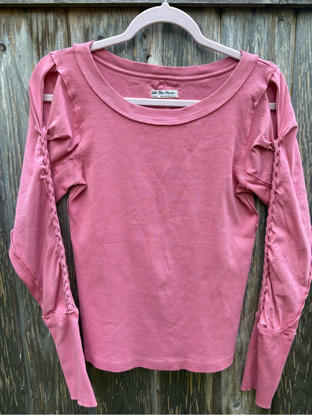 Free People We The Free Distressed Ribbed Daisy Chain Top Size M Boho Grunge